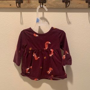 Long sleeve fox dress